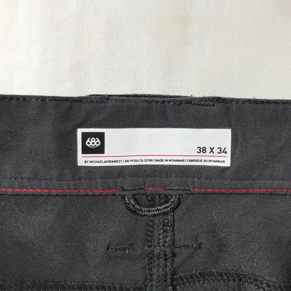 686 Everywhere Pant Relaxed Fit Charcoal Grey Mens 38x34 New NWT KCRGNS07